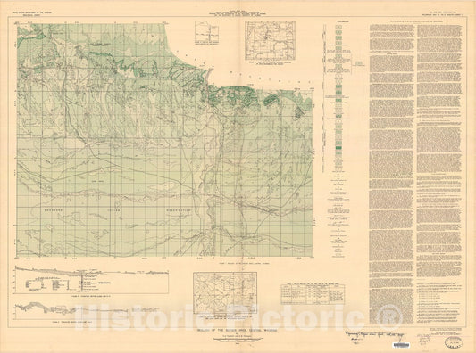 Map : Geology of the Boysen area, central Wyoming, 1948 Cartography Wall Art :
