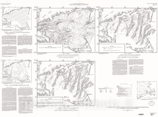 Map : Maps showing geology, shallow structure, and bedform morphology of Nantucket Sound, Massachusetts, 1987 Cartography Wall Art :