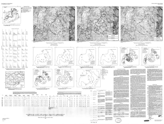 Map : Geochemical survey and mineral resource assessment of the Rabun Bald Roadless Area, Rabun County, Georgia, 1988 Cartography Wall Art :