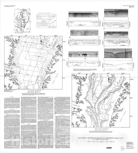 Map : Maps showing Quaternary geology of the northern Virginia part of the Chesapeake Bay, 1988 Cartography Wall Art :