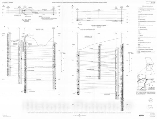 Map : Cross sections of Lower Ordovician carbonate depositional lithofacies and Mississippi Valley-type zinc- and iron-sulfide mineraliz, 1992 Cartography Wall Art :