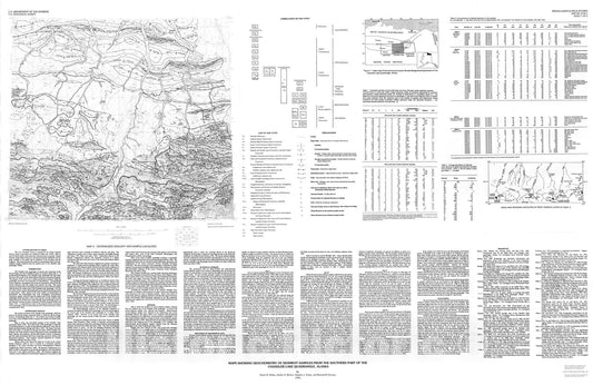 Map : Maps showing geochemistry of sediment samples from the southern part of the Chandler Lake quadrangle, Alaska, 1993 Cartography Wall Art :