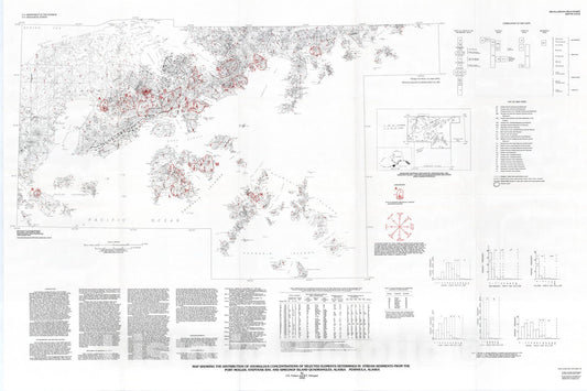 Map : Map showing the distribution of anomalous concentrations of selected elements determined in stream sediments from the Port Moller,, 1992 Cartography Wall Art :