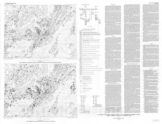 Map : Maps showing distribution of selected minerals in the nonmagnetic heavy-mineral fraction of stream-sediment samples, Medfra quadrangle, Alaska, 1993 Cartography Wall Art :
