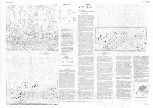 Map : Maps showing distribution of selected elements in minus-three0-mesh stream sediment samples from the Killik River one degree x three degrees quadrangle, Alaska, one995 Cartography Wall Art :