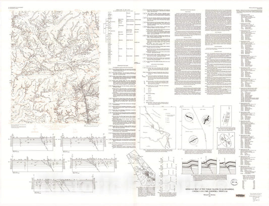 Map : Geologic map of the Eolia 7.5-minute quadrangle, Lincoln and Pike Counties, Missouri, 1995 Cartography Wall Art :