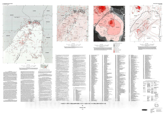 Map : Maps of upper Mississippi embayment Paleozoic and Precambrian rocks, 1995 Cartography Wall Art :