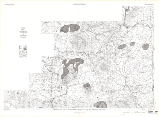 Map : Aeromagnetic map of Mount Washington and vicinity, New Hampshire and Maine, 1973 Cartography Wall Art :