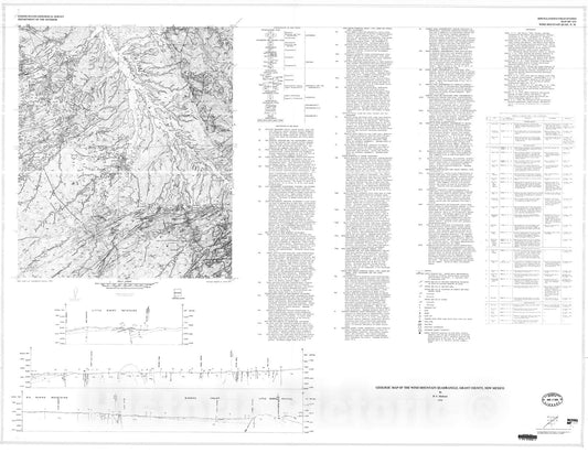 Map : Geologic map of the Wind Mountain quadrangle, Grant County, New Mexico, 1978 Cartography Wall Art :