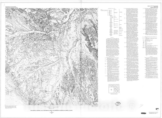 Map : Preliminary geologic map of the Sheridan area, northwestern Powder River Basin, Wyoming, 1978 Cartography Wall Art :