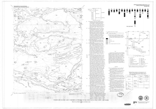 Map : Preliminary geologic map of the Burnham Trading Post quadrangle, San Juan County, New Mexico, 1979 Cartography Wall Art :