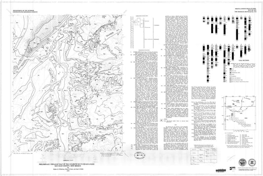 Map : Preliminary geologic map of The Hogback South quadrangle, San Juan County, New Mexico, 1979 Cartography Wall Art :