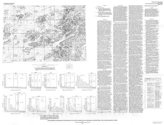 Map : Maps showing the distribution and abundance of selected elements in two geochemical sampling media, Lake Clark quadrangle, Alaska, 1985 Cartography Wall Art :