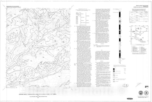 Map : Geologic map of the Kimbeto quadrangle, San Juan County, New Mexico, 1979 Cartography Wall Art :