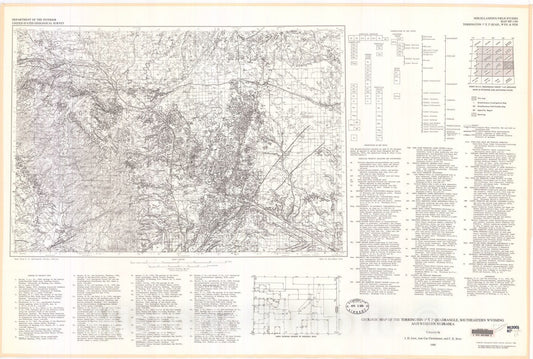 Map : Geologic map of the Torrington one degree x two degrees quadrangle, southeastern Wyoming and western Nebraska, one980 Cartography Wall Art :