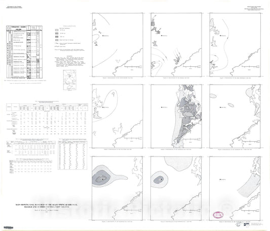 Map : Map showing coal resources of the Shady Spring quadrangle, Raleigh and Summers Counties, West Virginia, 1980 Cartography Wall Art :