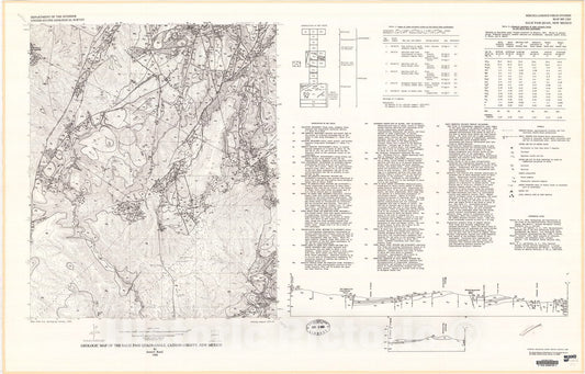 Map : Geologic map of the Saliz Pass quadrangle, Catron County, New Mexico, 1980 Cartography Wall Art :