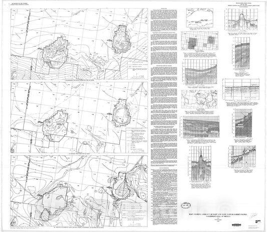 Map : Map showing geology of East and West Flower Garden Banks, northwest Gulf of Mexico, 1980 Cartography Wall Art :