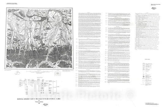 Map : Surficial geologic map of the Killik River quadrangle, Alaska, 1980 Cartography Wall Art :