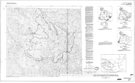 Map : Geochemical map the Hunter-Fryingpan Wilderness Area and the Porphyry Mountain Wilderness Study Area, Pitkin County, Colorado, 1980 Cartography Wall Art :
