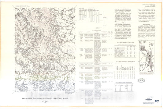 Map : Surficial geologic map of the Green Hill quadrangle, Campbell County, Wyoming, 1978 Cartography Wall Art :