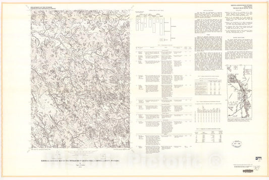 Map : Surficial geologic map of the Truman Draw quadrangle, Campbell County, Wyoming, 1978 Cartography Wall Art :