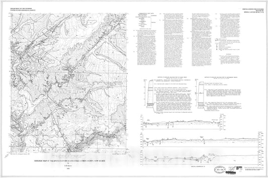 Map : Geologic map of the Spring Canyon quadrangle, Catron County, New Mexico, 1978 Cartography Wall Art :