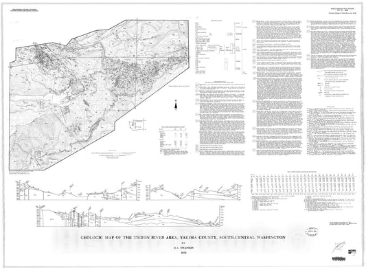 Map : Geologic map of the Tieton River area, Yakima County, south-central Washington, 1978 Cartography Wall Art :