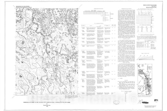 Map : Surficial geologic map of the Neil Butte quadrangle, Campbell County, Wyoming, 1978 Cartography Wall Art :