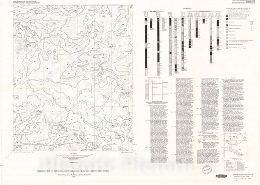 Map : Geologic map of the Star Lake quadrangle, McKinley County, New Mexico, 1980 Cartography Wall Art :