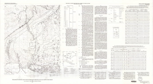 Map : Preliminary geologic map of the Waterflow quadrangle, San Juan County, New Mexico, 1980 Cartography Wall Art :