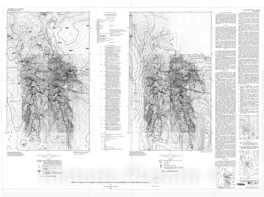 Map : Geophysical maps of the Wheeler Peak and Highland Ridge Further Planning Areas, White Pine County, Nevada, 1985 Cartography Wall Art :