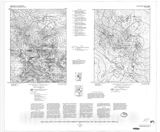 Map : Geophysical surveys of the Hells Hole Further Planning Area (RARE II) Greenlee County, Arizona, and Grant County, New Mexico, 1981 Cartography Wall Art :