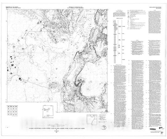 Map : Geologic map of the El Malpais Instant Study Area and adjacent areas, Valencia County, New Mexico, 1981 Cartography Wall Art :