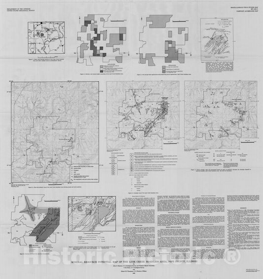 Map : Mineral resource potential, Lusk Creek Roadless Area, Pope County, Illinois, 1983 Cartography Wall Art :