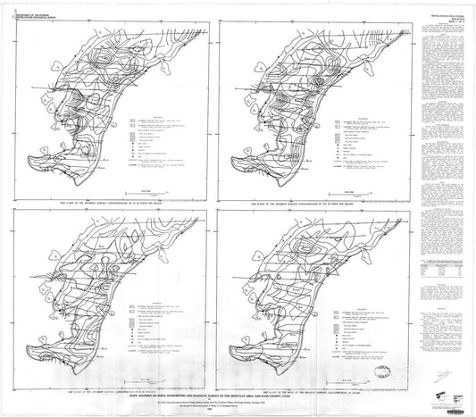Map : Maps showing an aerial radiometric and magnetic survey of the Deer Flat area, San Juan County, Utah, 1982 Cartography Wall Art :