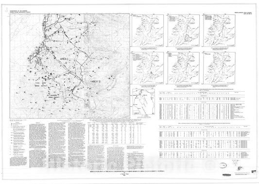 Map : Geochemical map of the Middle Mountain-Tobacco Root Roadless Area, Madison County, Montana, 1983 Cartography Wall Art :