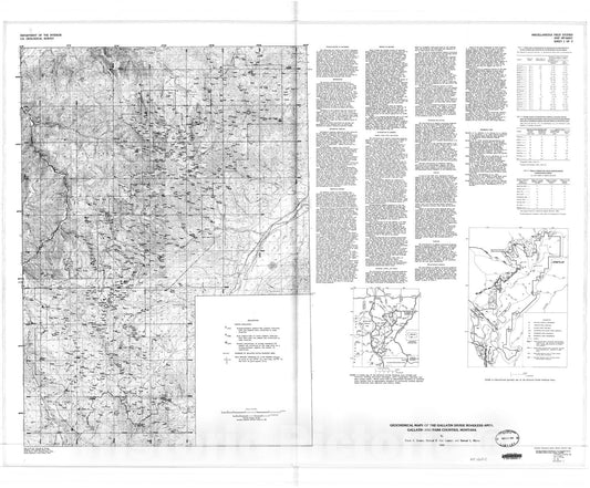 Map : Geochemical maps of the Gallatin Divide Roadless Area, Gallatin and Park Counties, Montana, 1984 Cartography Wall Art :