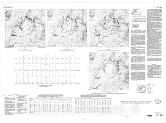 Map : Geochemical survey of the Lye Brook Wilderness, Bennington and Windham Counties, Vermont, 1985 Cartography Wall Art :