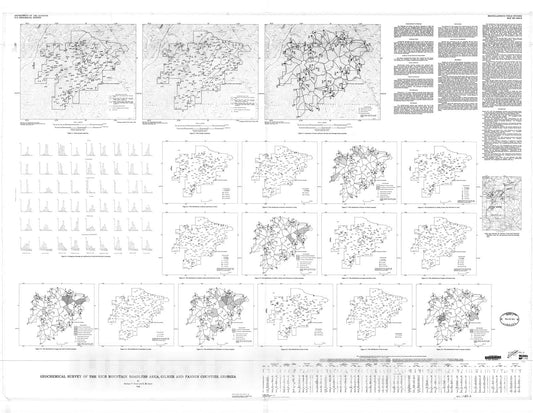 Map : Geochemical survey of the Rich Mountain Roadless Area, Gilmer and Fannin Counties, Georgia, 1985 Cartography Wall Art :