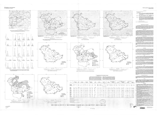 Map : Geochemical survey of the Snowbird Roadless Area, Graham County, North Carolina, 1985 Cartography Wall Art :