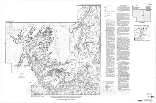 Map : Geologic map of the Dirty Devil, French Spring-Happy Canyon, and Horseshoe Canyon Wilderness Study Areas, Wayne and Garfield Counties, Utah, 1985 Cartography Wall Art :