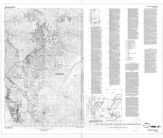 Map : Geologic map of the Gallatin Divide Roadless Area, Gallatin and Park Counties, Montana, 1985 Cartography Wall Art :
