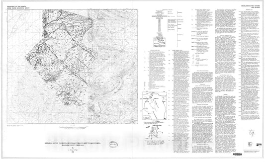Map : Geologic map of the Middle Mountain-Tobacco Root Roadless Area, Madison County, Montana, 1983 Cartography Wall Art :