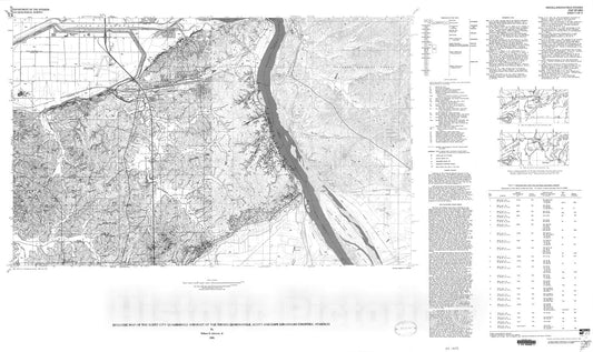Map : Geologic map of the Scott City quadrangle and part of the Thebes quadrangle, Scott and Cape Girardeau Counties, Missouri, 1985 Cartography Wall Art :