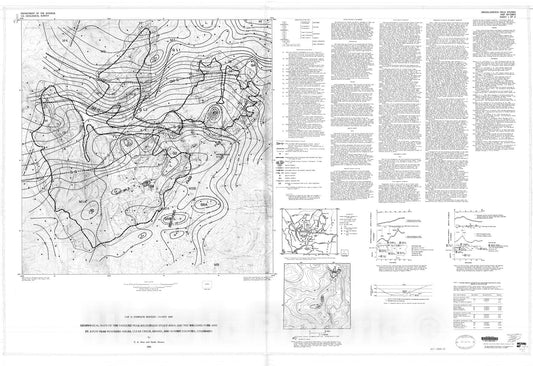 Map : Geophysical maps of the Vasquez Peak Wilderness and the Williams Fork and St. Louis Peak Roadless Areas, Clear Creek, Grand, 1985 Cartography Wall Art :