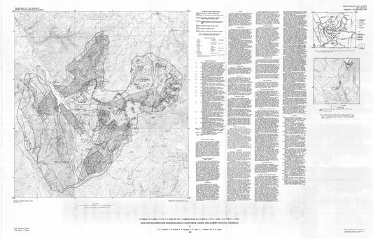 Map : Mineral resource potential map of the Vasquez Peak Wilderness Study Area, and the St. Louis Peak and Williams Fork Roadless Areas,, 1983 Cartography Wall Art :