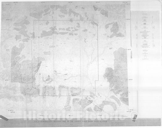 Map : Geologic interpretation of magnetic data in the Copper River Basin, Alaska, 1960 Cartography Wall Art :