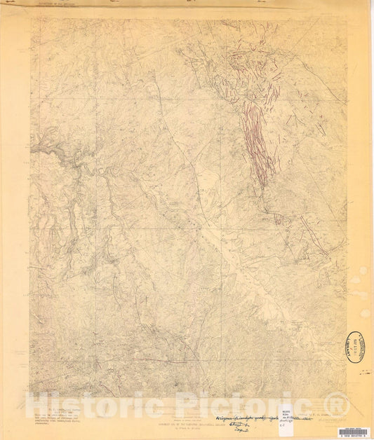 Map : Geologic map and sections of the Klondyke quadrangle, Arizona, 1961 Cartography Wall Art :