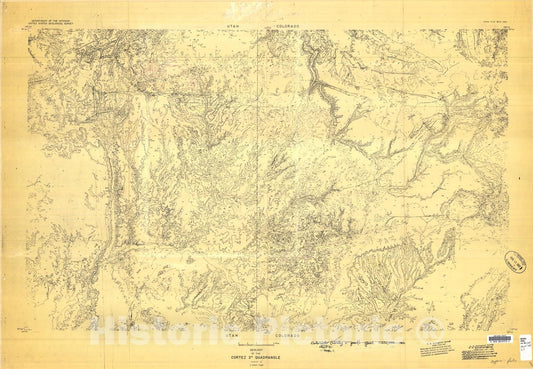 Map : Geology of the Cortez two degrees quadrangle, Utah - Colorado, 196two Cartography Wall Art :